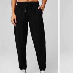 Fabletics Black Camo Women's Joggers - Size L